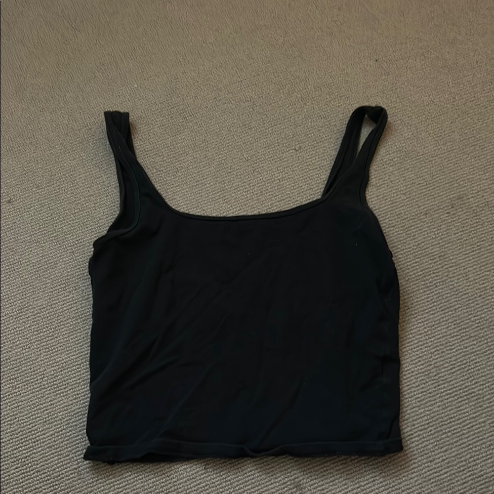 Hollister Black Fitted Crop Tank Top